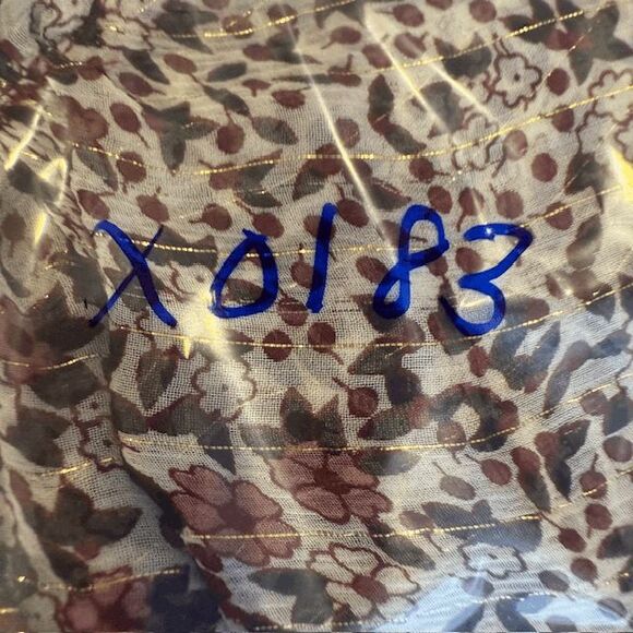 Shoshanna Ossia Silk Ruffled Blouse Gold Metallic Detail Floral Sheer Size Small - Picture 14 of 14